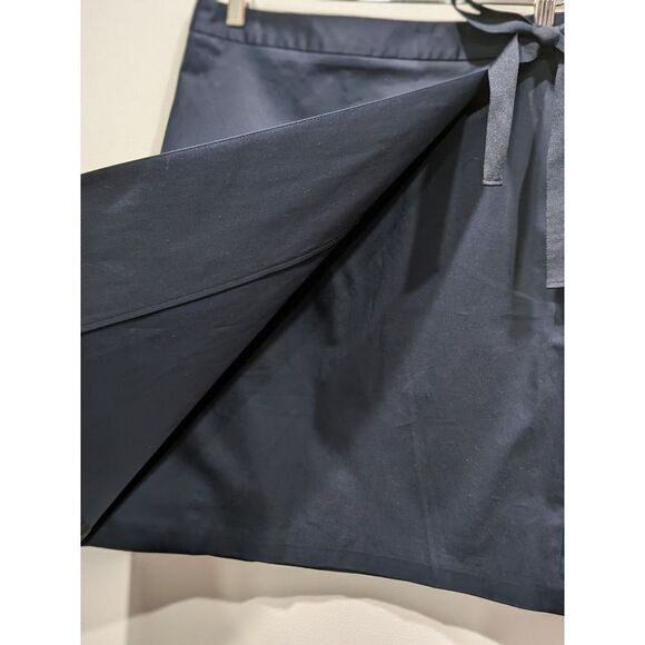 Brooks Brothers Navy Blue Ribbon Tie Waist Midi Wrap Skirt, 8 - Picture 3 of 8